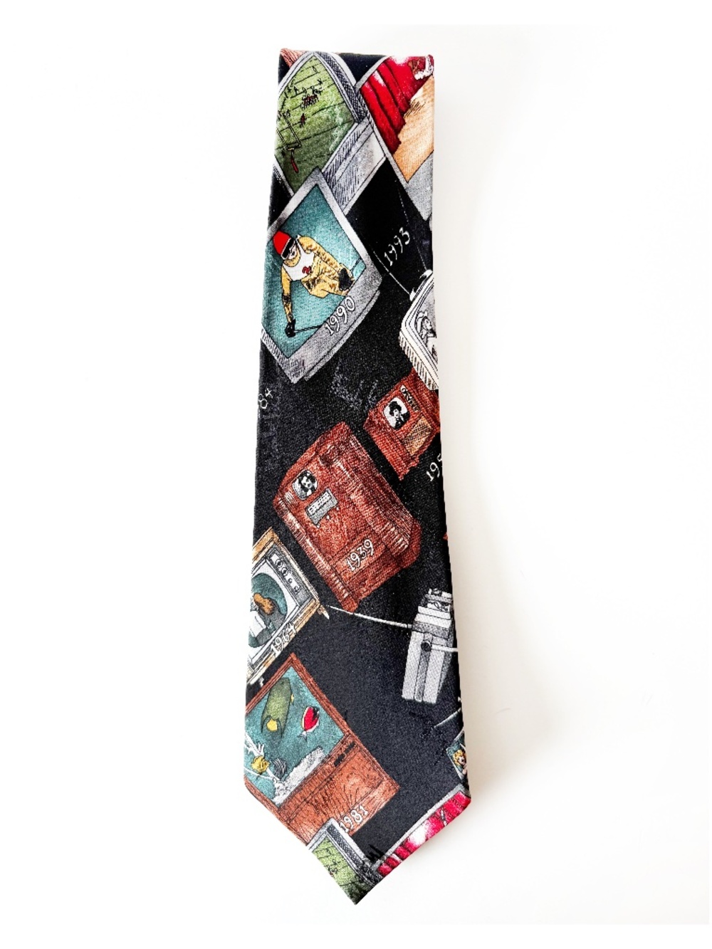 1995 Nicole Miller Silk Necktie TV's through time
